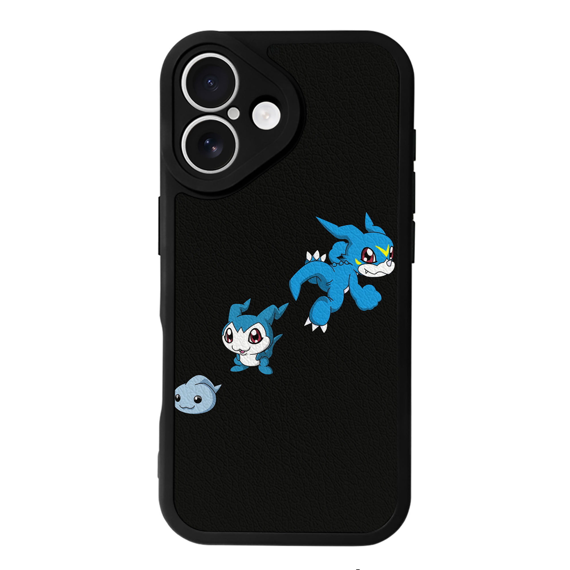 （画像用） Digimon デジタルモンスター/デジモン 【iPhone 16シリーズ対応】シリコンスマホケース（レザー調） 材質：シリコン